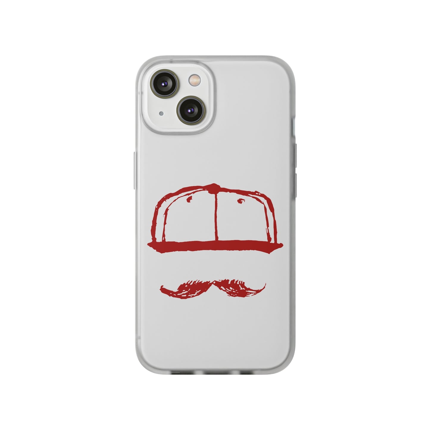 DOMINOLO Mustash Mobile Flexi Case - Big Logo Red