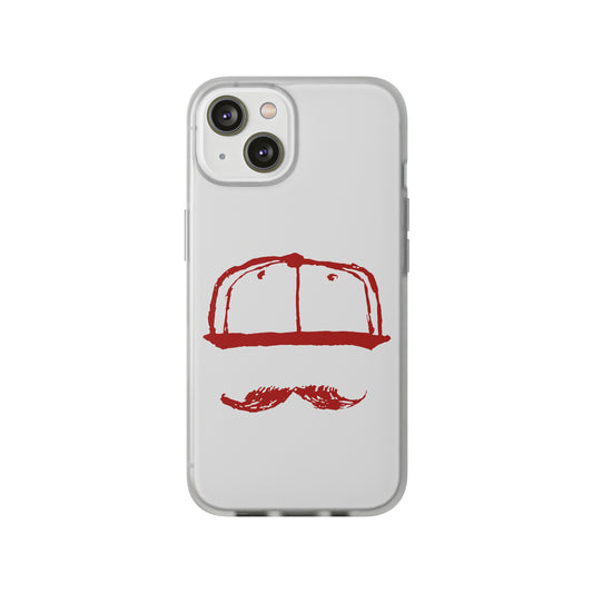 DOMINOLO Mustash Mobile Flexi Case - Big Logo Red