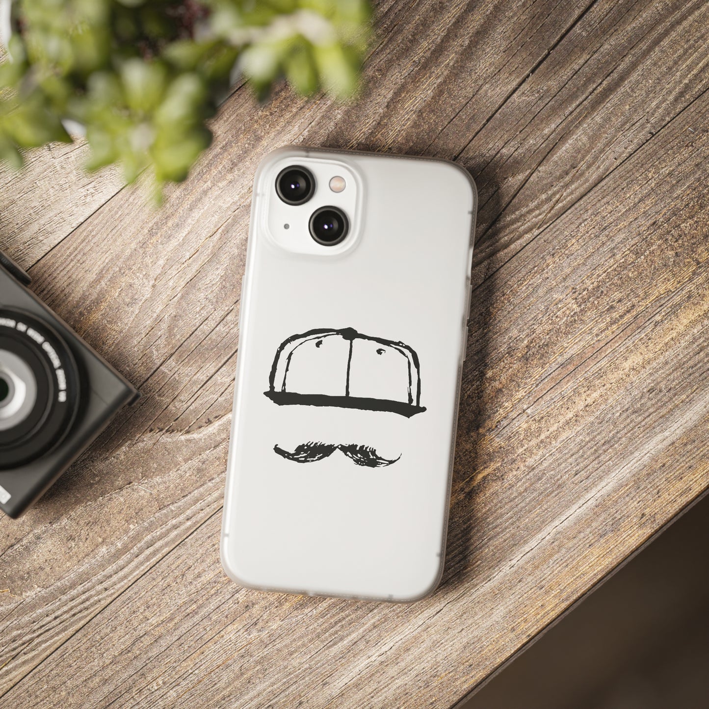 DOMINOLO Mustash Mobile Flexi Case - Big Logo Black