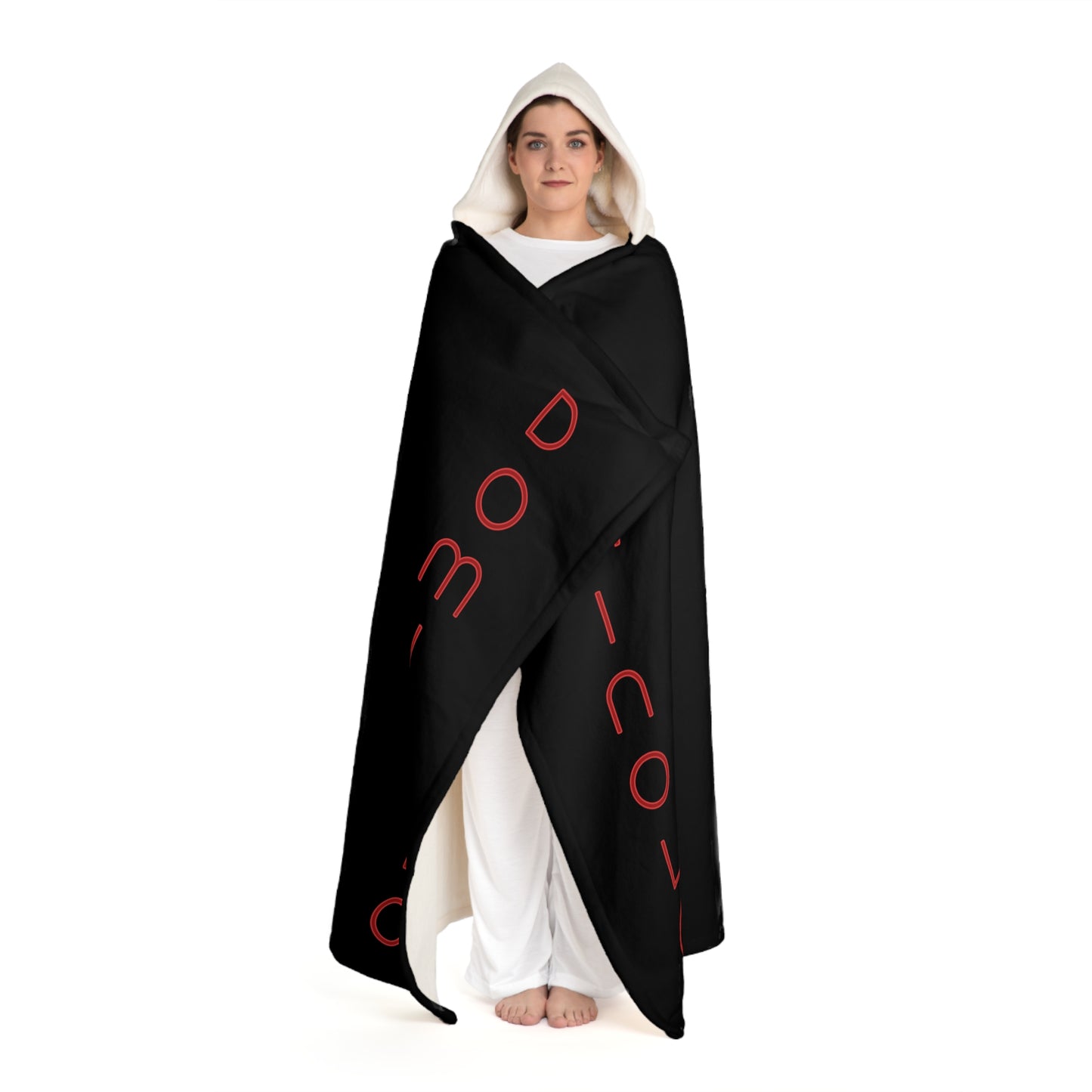 2nd Edition DOMINOLO Hooded Sherpa Fleece Blanket